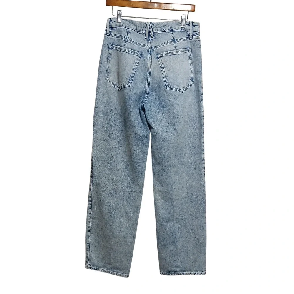 Good American Good Straight‎ Light Acid Wash Jeans GN235T Size 6 28 Womens - Picture 2 of 8
